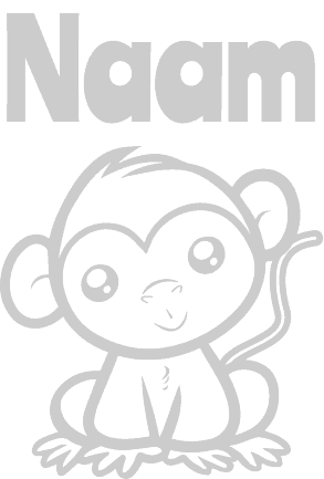 Geboortesticker Baby aapje