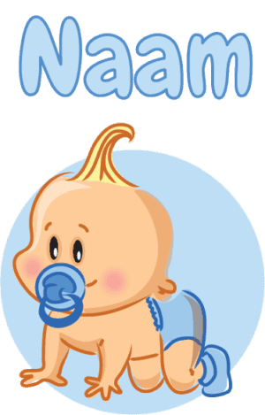 Geboortesticker baby kruipt