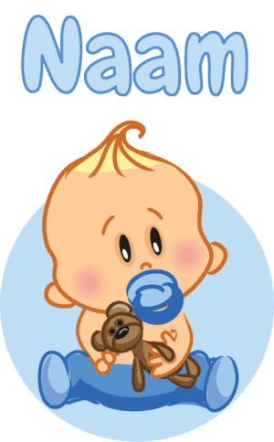 Geboortesticker Baby teddy