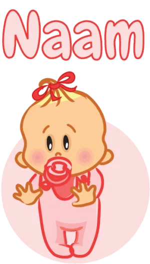 Geboortesticker Baby 1 met naam voor op het raam