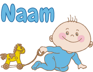 Geboortesticker Baby met paard