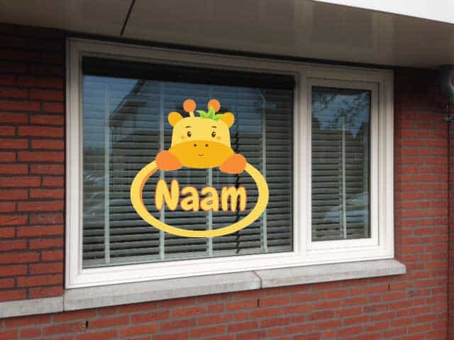 Geboortesticker Giraffe cirkel - Afbeelding 2