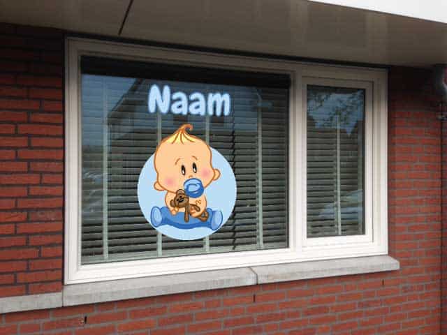 Geboortesticker Baby teddy - Afbeelding 2