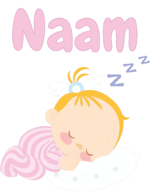 Geboortesticker Meisje slaapt