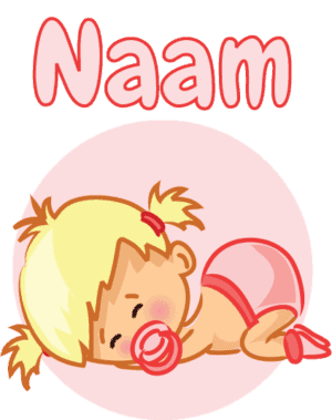 Geboortesticker meisje slaapt