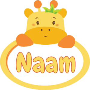 Geboortesticker Giraffe cirkel