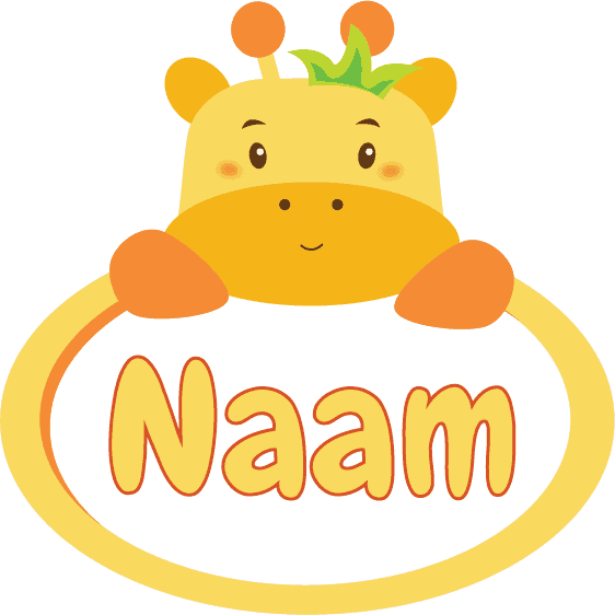 Geboortesticker Giraffe cirkel