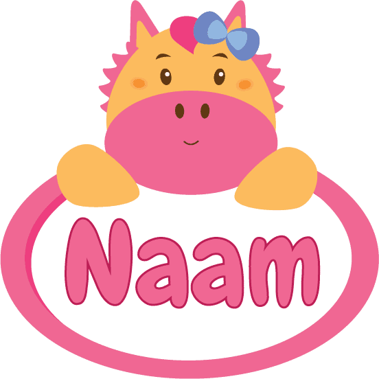 Geboortesticker Paard cirkel