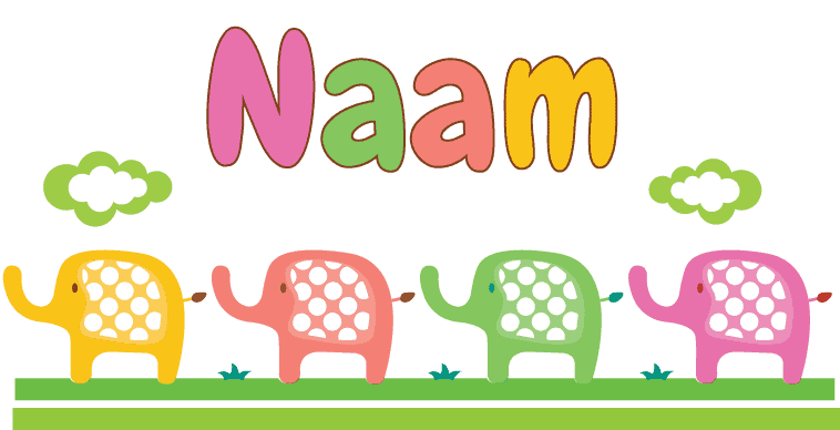 Geboortesticker Olifantjes