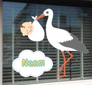 geboortesticker ooievaar