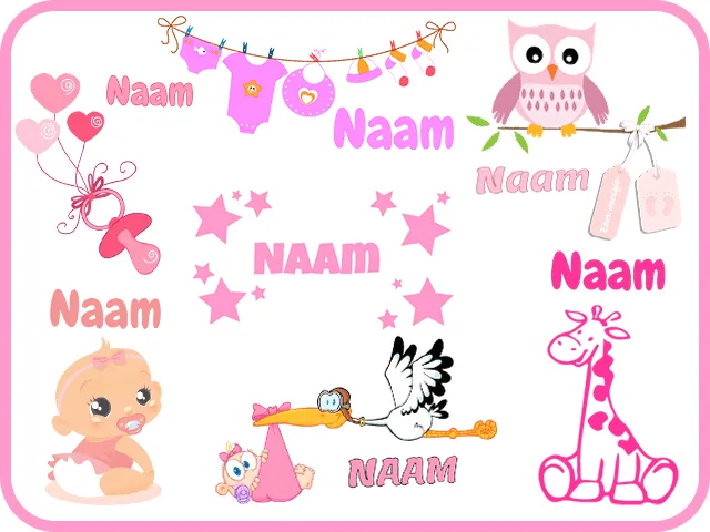 Geboortestickers meisje