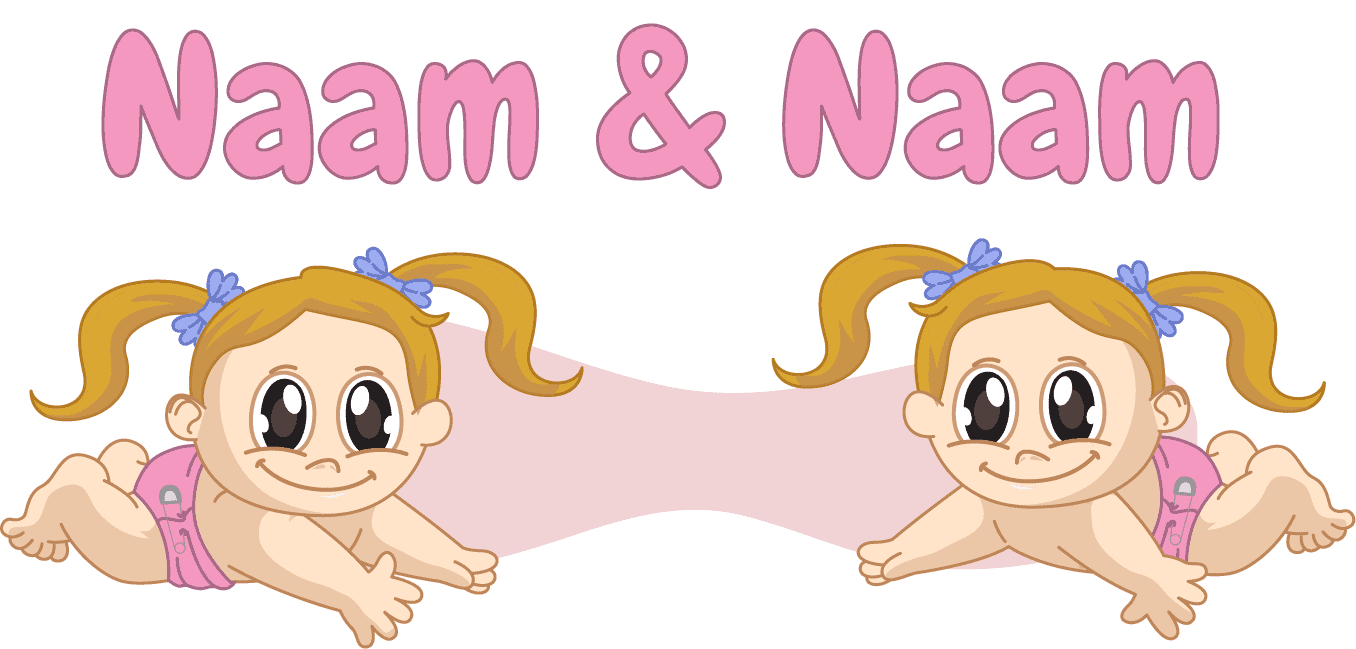 Geboortesticker Tweeling meisjes