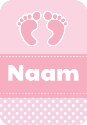 Geboortesticker Voetjes roze