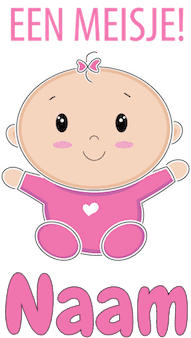 geboortesticker Baby een meisje