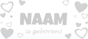 hartjes geboortesticker