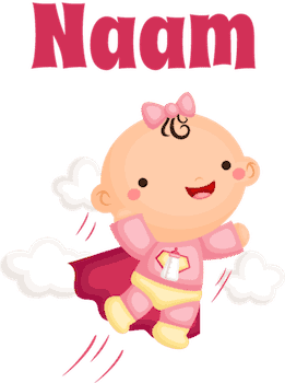 geboortesticker super baby meisje