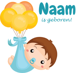 Geboortesticker ballonnen
