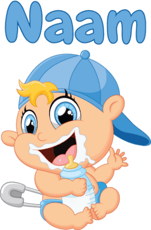Geboortesticker baby lacht