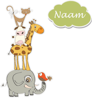 Geboortesticker dieren toren