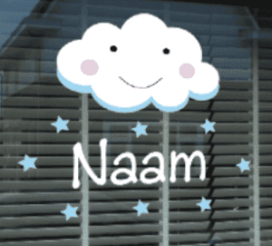Geboortesticker Wolk blauw