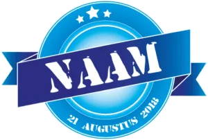 Geboortesticker Jongen Label met naam voor op het raam