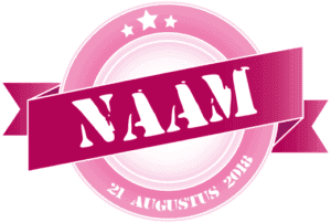 Geboortesticker Meisje Label