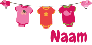 Geboortesticker waslijn meisje